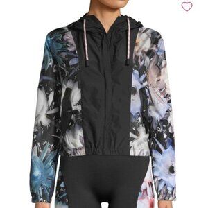 Roberto Cavalli XL Blue Floral Zip Up Jacket NEW